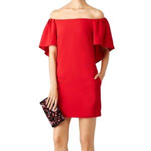 Trina Turk Red Zeal Off The Shoulder Dress 2